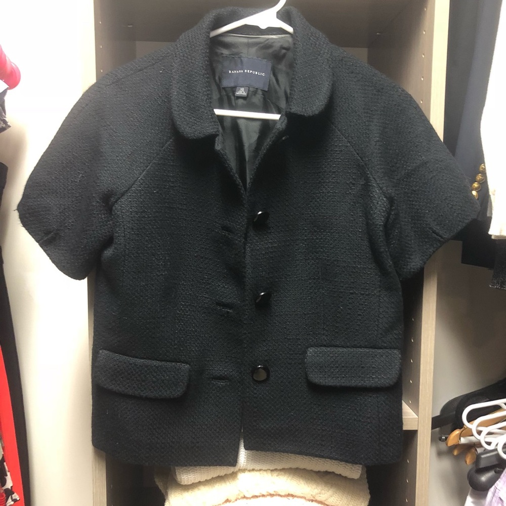 Banana republic wool crop blazer